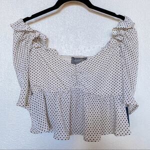 4SI3NNA Chelcie Cream Top Size Small